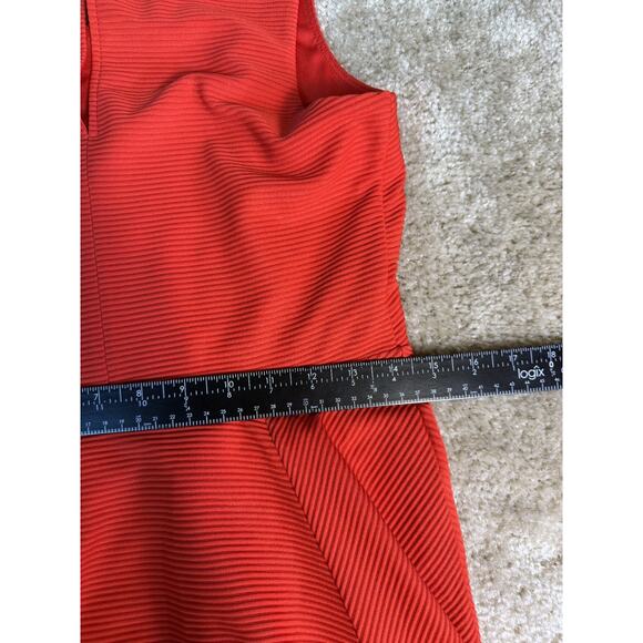 Express Womens Sun Dress Sz Medium Red A Line Knee Length Sleeveless D189 - Picture 12 of 14
